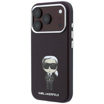 Capa MagSafe para Apple iPhone 18 Pro / 17 Pro, Karl Lagerfeld, Ikonik Sketch, Vinho