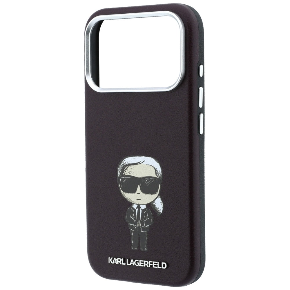 Capa MagSafe para Apple iPhone 18 Pro / 17 Pro, Karl Lagerfeld, Ikonik Sketch, Vinho