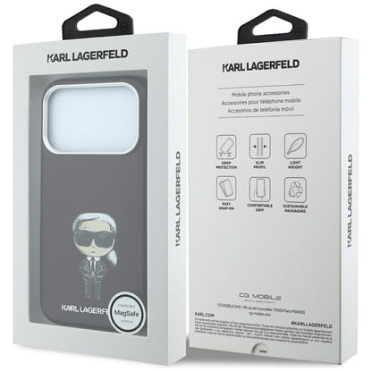 Capa MagSafe para Apple iPhone 18 Pro / 17 Pro, Karl Lagerfeld, Ikonik Sketch, Vinho