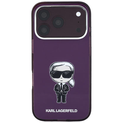 Capa MagSafe para Apple iPhone 18 Pro / 17 Pro, Karl Lagerfeld, HC IML Ikonik Sketch Print, cor de vinho
