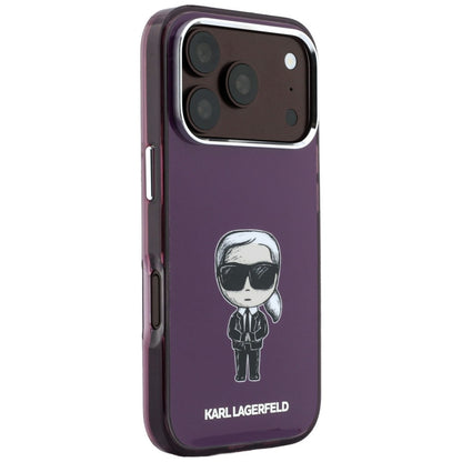 Capa MagSafe para Apple iPhone 18 Pro / 17 Pro, Karl Lagerfeld, HC IML Ikonik Sketch Print, cor de vinho