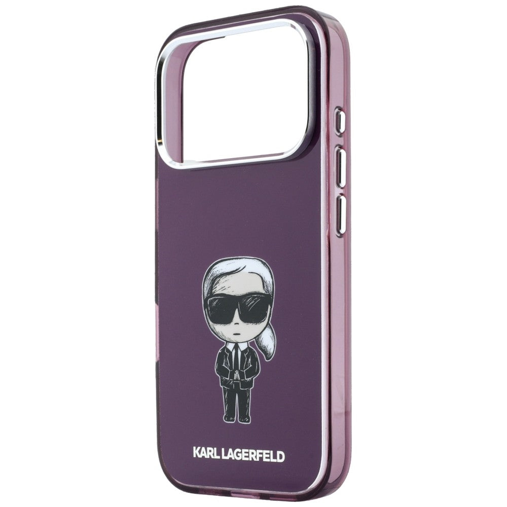 Capa MagSafe para Apple iPhone 18 Pro / 17 Pro, Karl Lagerfeld, HC IML Ikonik Sketch Print, cor de vinho