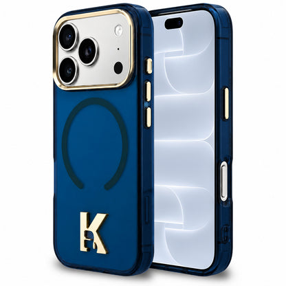 Capa MagSafe para Apple iPhone 18 Pro / 17 Pro, Karl Lagerfeld, IML Karl Head Logo, Azul