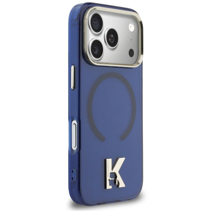 Capa MagSafe para Apple iPhone 18 Pro / 17 Pro, Karl Lagerfeld, IML Karl Head Logo, Azul