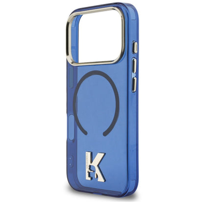 Capa MagSafe para Apple iPhone 18 Pro / 17 Pro, Karl Lagerfeld, IML Karl Head Logo, Azul