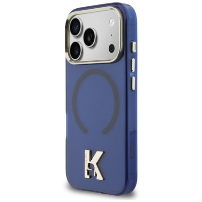 Capa MagSafe para Apple iPhone 18 Pro / 17 Pro, Karl Lagerfeld, IML Karl Head Logo, Azul