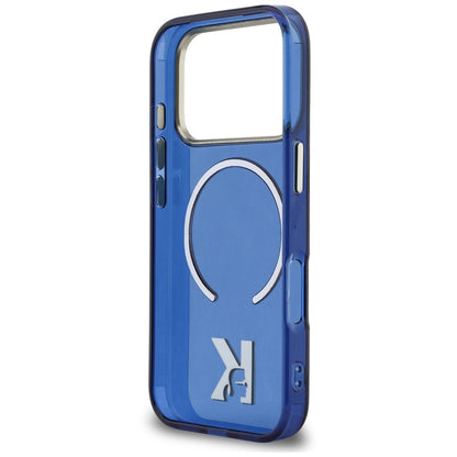 Capa MagSafe para Apple iPhone 18 Pro / 17 Pro, Karl Lagerfeld, IML Karl Head Logo, Azul