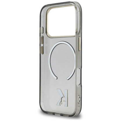 Capa MagSafe para Apple iPhone 18 Pro / 17 Pro, Karl Lagerfeld, IML Karl Head Logo, Preta