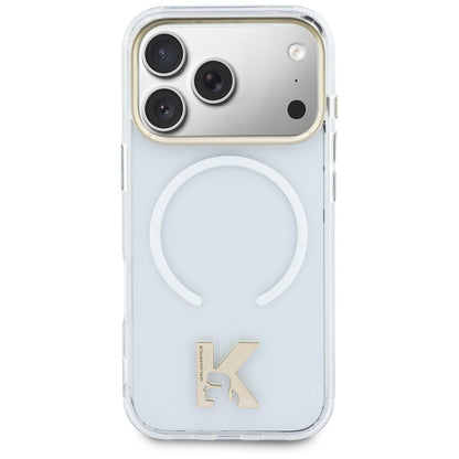 Capa MagSafe para Apple iPhone 18 Pro / 17 Pro, Karl Lagerfeld, IML Karl Head Logo, Transparente
