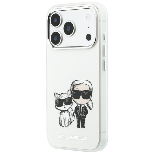 Capa MagSafe para Apple iPhone 18 Pro / 17 Pro, Karl Lagerfeld, IML KC Bodies Sketch Print, Bege