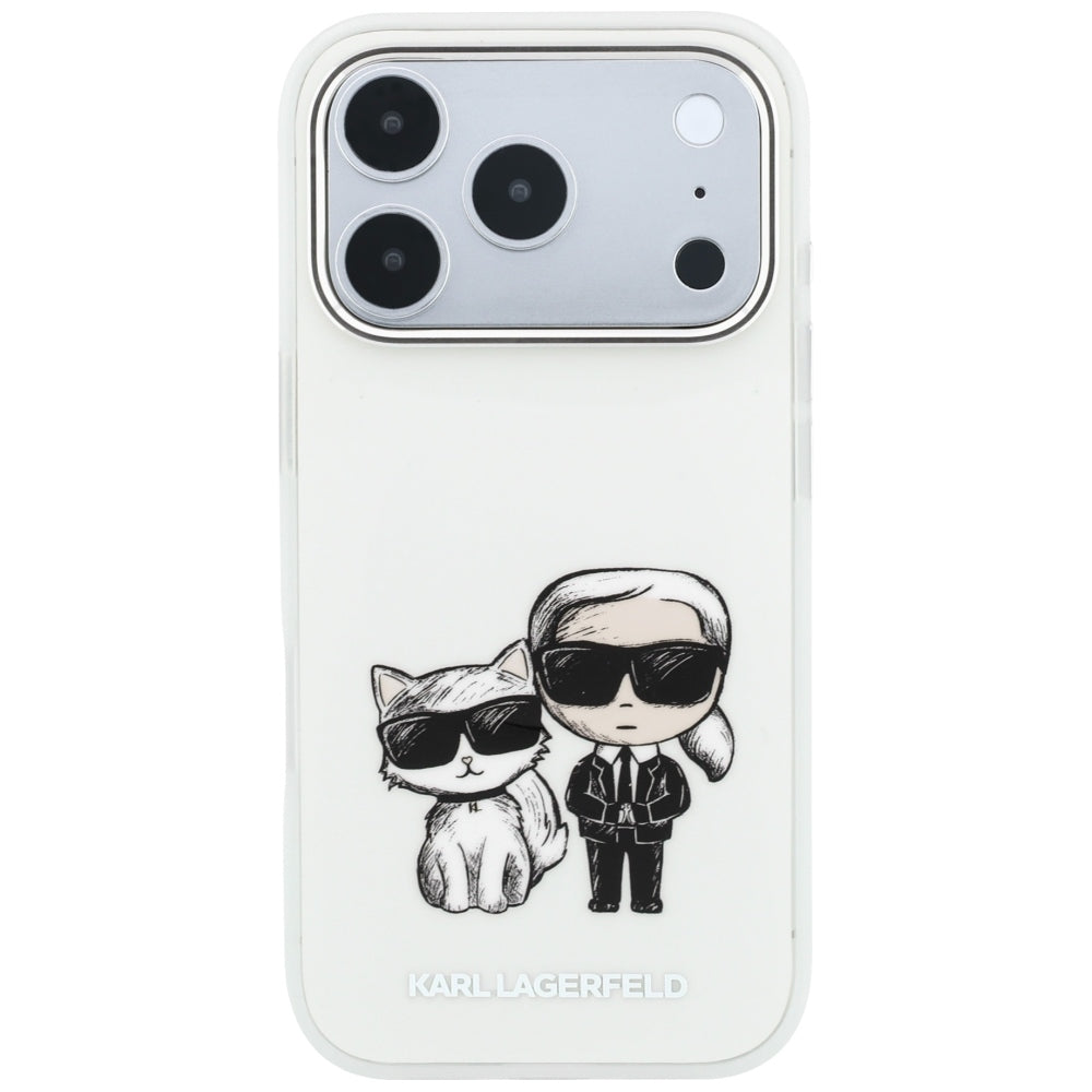 Capa MagSafe para Apple iPhone 18 Pro / 17 Pro, Karl Lagerfeld, IML KC Bodies Sketch Print, Bege