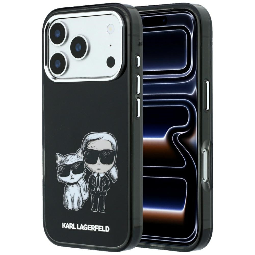 Capa MagSafe para Apple iPhone 18 Pro / 17 Pro, Karl Lagerfeld, IML KC Bodies Sketch Print, Preta