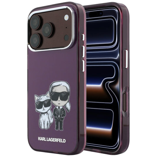 Capa MagSafe para Apple iPhone 18 Pro / 17 Pro, Karl Lagerfeld, IML KC Bodies Sketch Print, Vinho