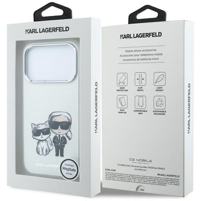 Capa MagSafe para Apple iPhone 18 Pro / 17 Pro, Karl Lagerfeld, KC Bodies Sketch, Bege