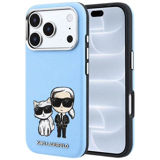 Capa MagSafe para Apple iPhone 18 Pro / 17 Pro, Karl Lagerfeld, KC Bodies Sketch, Azul