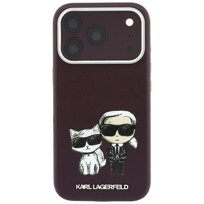 Capa MagSafe para Apple iPhone 18 Pro / 17 Pro, Karl Lagerfeld, KC Bodies Sketch, Vinho