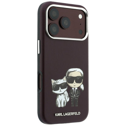 Capa MagSafe para Apple iPhone 18 Pro / 17 Pro, Karl Lagerfeld, KC Bodies Sketch, Vinho