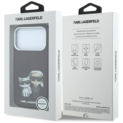 Capa MagSafe para Apple iPhone 18 Pro / 17 Pro, Karl Lagerfeld, KC Bodies Sketch, Vinho