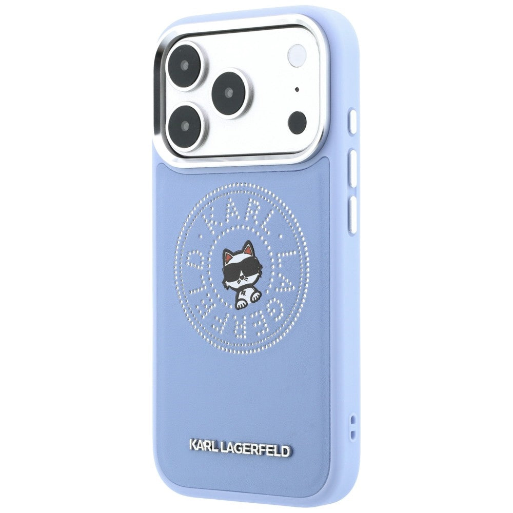 Capa MagSafe para Apple iPhone 18 Pro / 17 Pro, Karl Lagerfeld, Point and Choupette Sketch, Azul