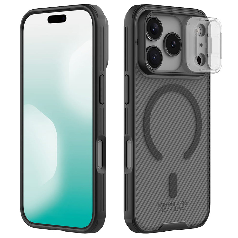 Capa MagSafe para Apple iPhone 18 Pro / 17 Pro, Nillkin, CamShield Pro, Preto Transparente