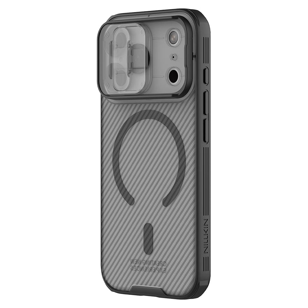 Capa MagSafe para Apple iPhone 18 Pro / 17 Pro, Nillkin, CamShield Pro, Preto Transparente