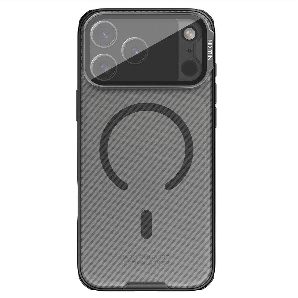 Capa MagSafe para Apple iPhone 18 Pro / 17 Pro, Nillkin, CamShield Prop, Preta Transparente