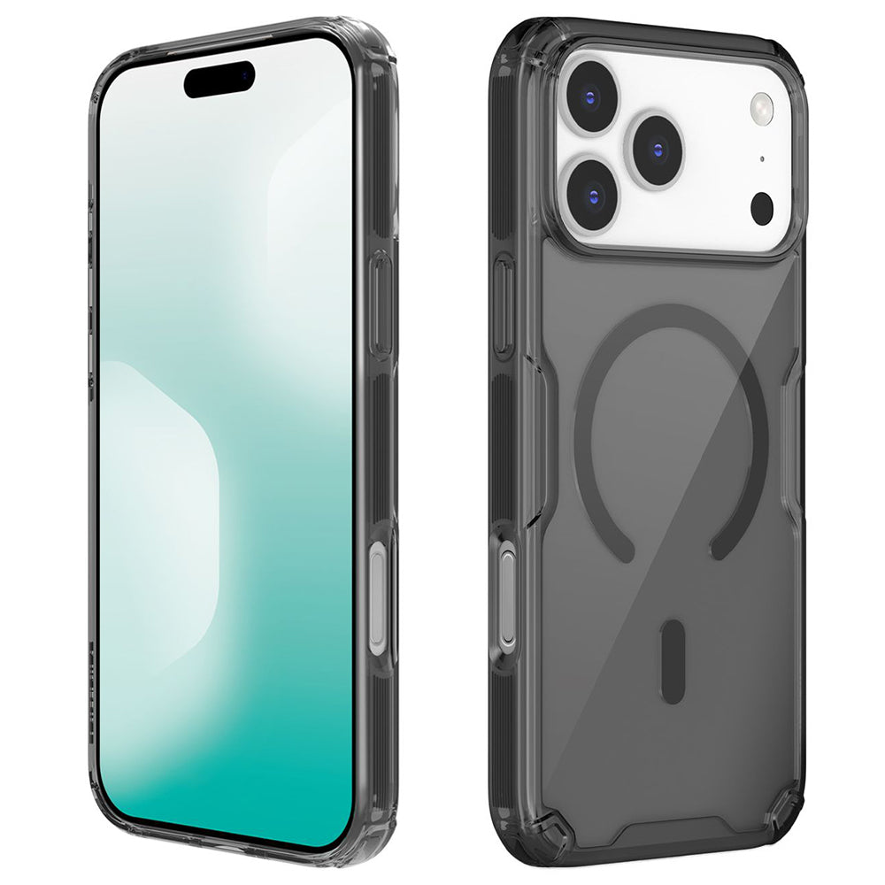 Capa MagSafe para Apple iPhone 18 Pro / 17 Pro, Nillkin, Nature Pro, Preto Transparente