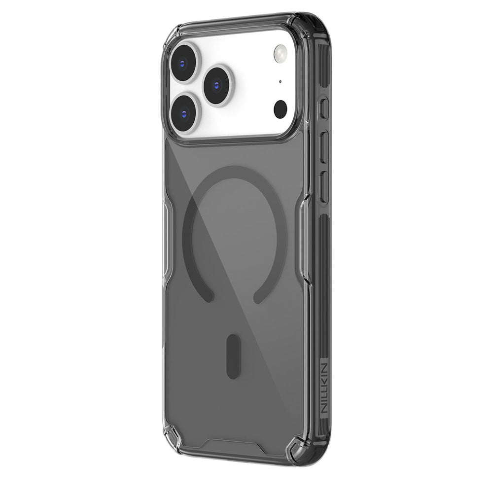 Capa MagSafe para Apple iPhone 18 Pro / 17 Pro, Nillkin, Nature Pro, Preto Transparente
