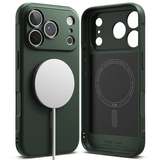 Capa MagSafe para Apple iPhone 18 Pro / 17 Pro, Ringke, Ônix, Verde Escuro