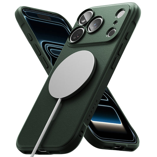 Capa MagSafe para Apple iPhone 18 Pro / 17 Pro, Ringke, Ônix, Verde Escuro