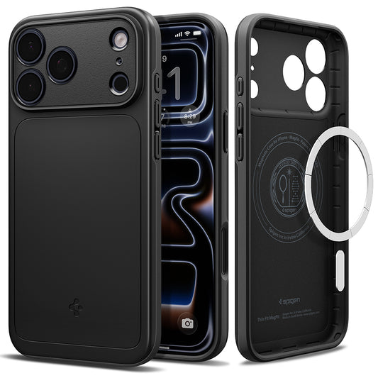 Capa MagSafe para Apple iPhone 18 Pro / 17 Pro, Spigen, Thin Fit, Preta ACS12144