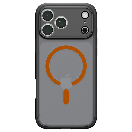 Capa MagSafe para Apple iPhone 18 Pro / 17 Pro, Spigen, Ultra Hybrid, Preta Laranja Satinada ACS12162