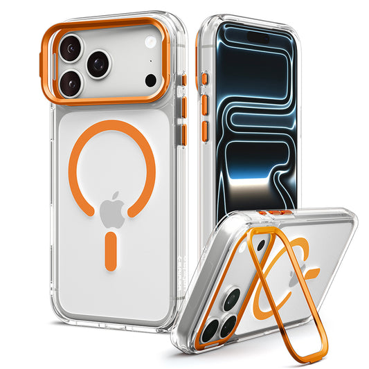 Capa MagSafe para Apple iPhone 18 Pro / 17 Pro, Spigen, Ultra Hybrid Optik S, Transparente Laranja ACS11923