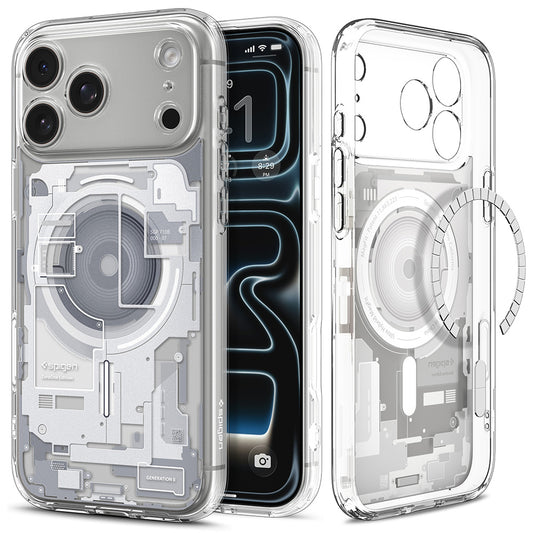 Capa MagSafe para Apple iPhone 18 Pro / 17 Pro, Spigen, Ultra Hybrid Zero One, Branca ACS12163