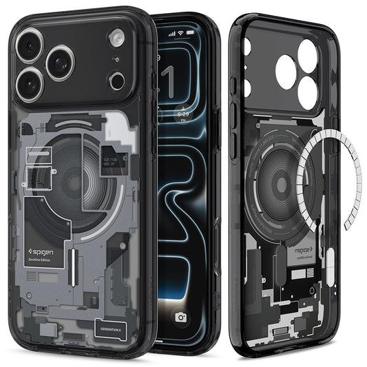 Capa MagSafe para Apple iPhone 18 Pro / 17 Pro, Spigen, Ultra Hybrid Zero One, Preta ACS12165