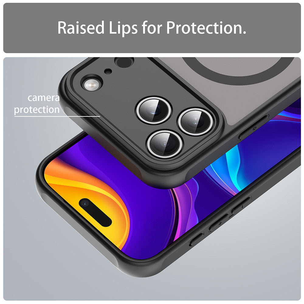 Capa MagSafe para Apple iPhone 18 Pro / 17 Pro, Techsuit, HaloFrost II, Preta