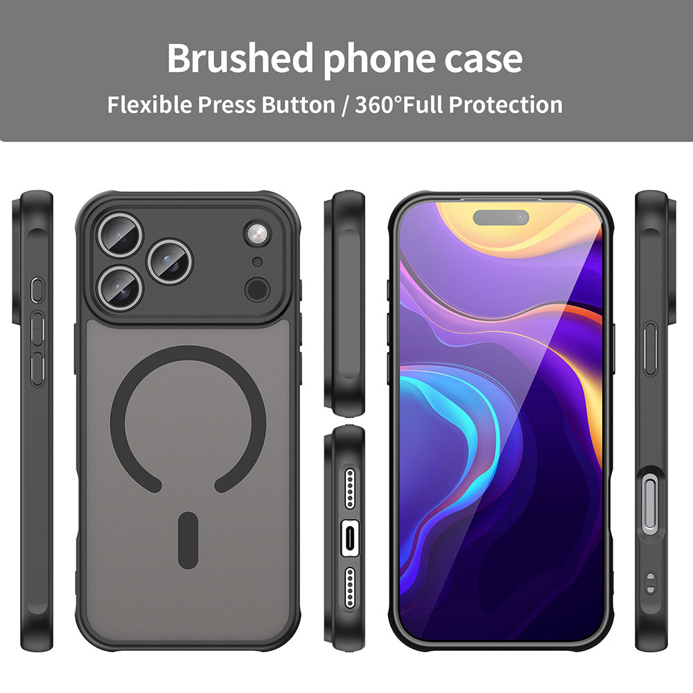 Capa MagSafe para Apple iPhone 18 Pro / 17 Pro, Techsuit, HaloFrost II, Preta