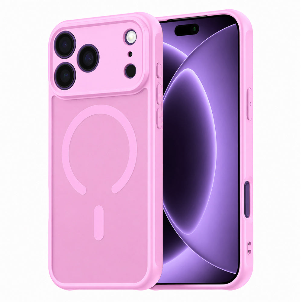 Capa MagSafe para Apple iPhone 18 Pro / 17 Pro, Techsuit, HaloFrost II, Rosa