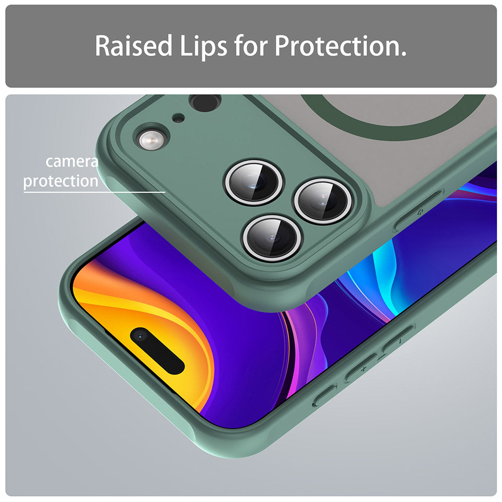 Capa MagSafe para Apple iPhone 18 Pro / 17 Pro, Techsuit, HaloFrost II, Verde