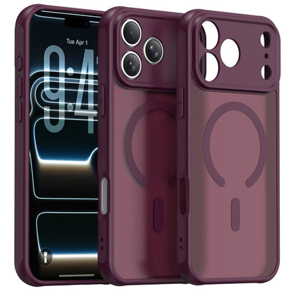Capa MagSafe para Apple iPhone 18 Pro / 17 Pro, Techsuit, HaloFrost II, Vinho Escuro