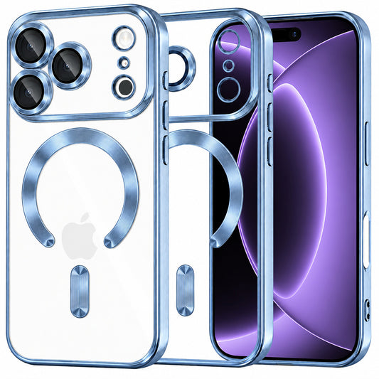 Capa MagSafe para Apple iPhone 18 Pro / 17 Pro, Techsuit, Luxury Crystal, Azul