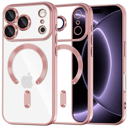 Capa MagSafe para Apple iPhone 18 Pro / 17 Pro, Techsuit, Luxury Crystal, Rosa