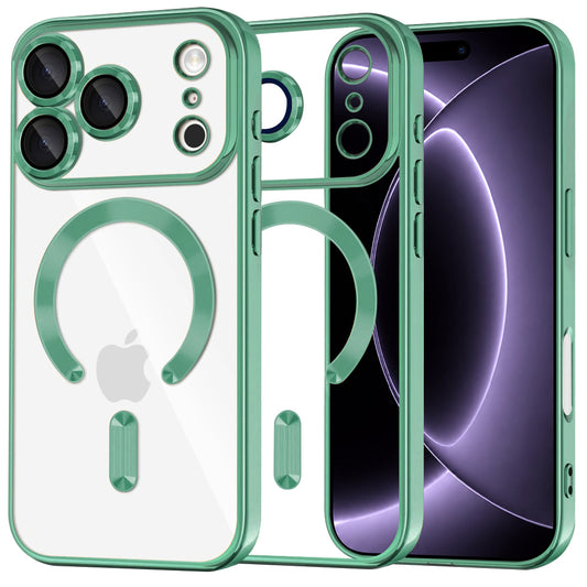 Capa MagSafe para Apple iPhone 18 Pro / 17 Pro, Techsuit, Luxury Crystal, Verde Claro