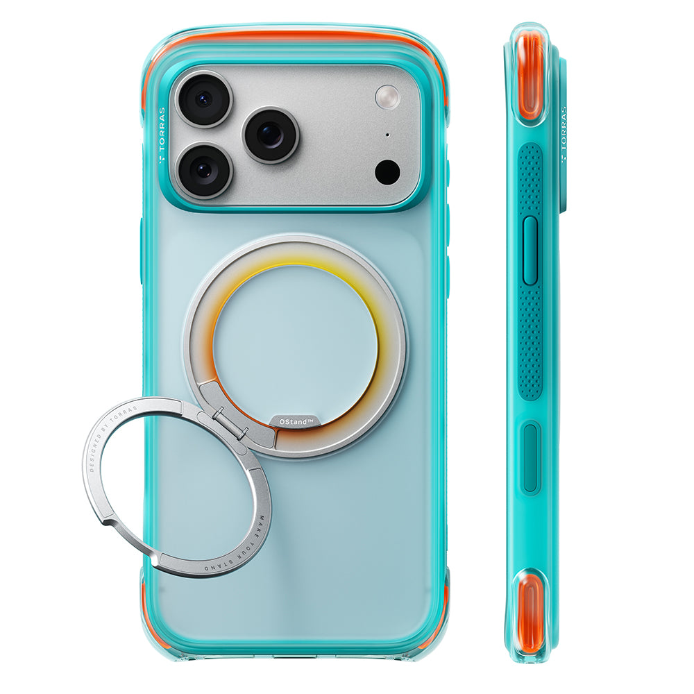Capa MagSafe para Apple iPhone 18 Pro / 17 Pro, Torras, O3 Air Core, Turquesa