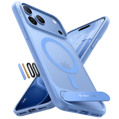 Capa MagSafe para Apple iPhone 18 Pro / 17 Pro, Torras, Ostand L1 Guardian, Azul