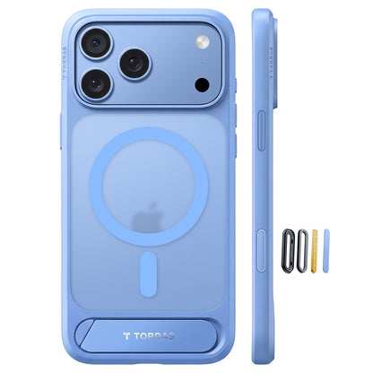 Capa MagSafe para Apple iPhone 18 Pro / 17 Pro, Torras, Ostand L1 Guardian, Azul