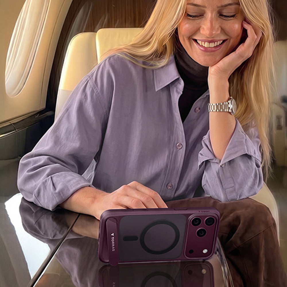 Capa MagSafe para Apple iPhone 18 Pro / 17 Pro, Torras, Ostand L1 Guardian, Roxo