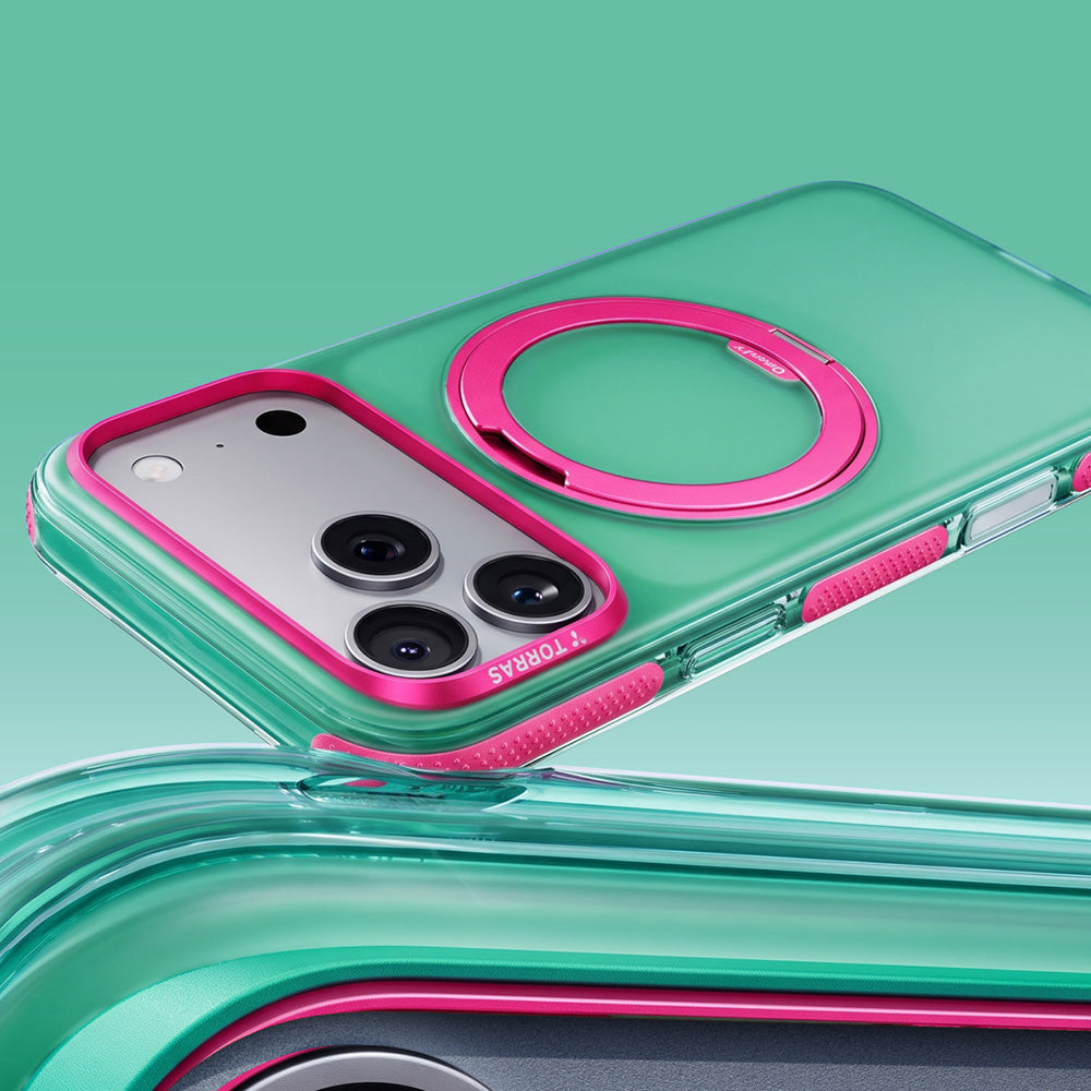 Capa MagSafe para Apple iPhone 18 Pro / 17 Pro, Torras, Ostand O3 Hue, Verde