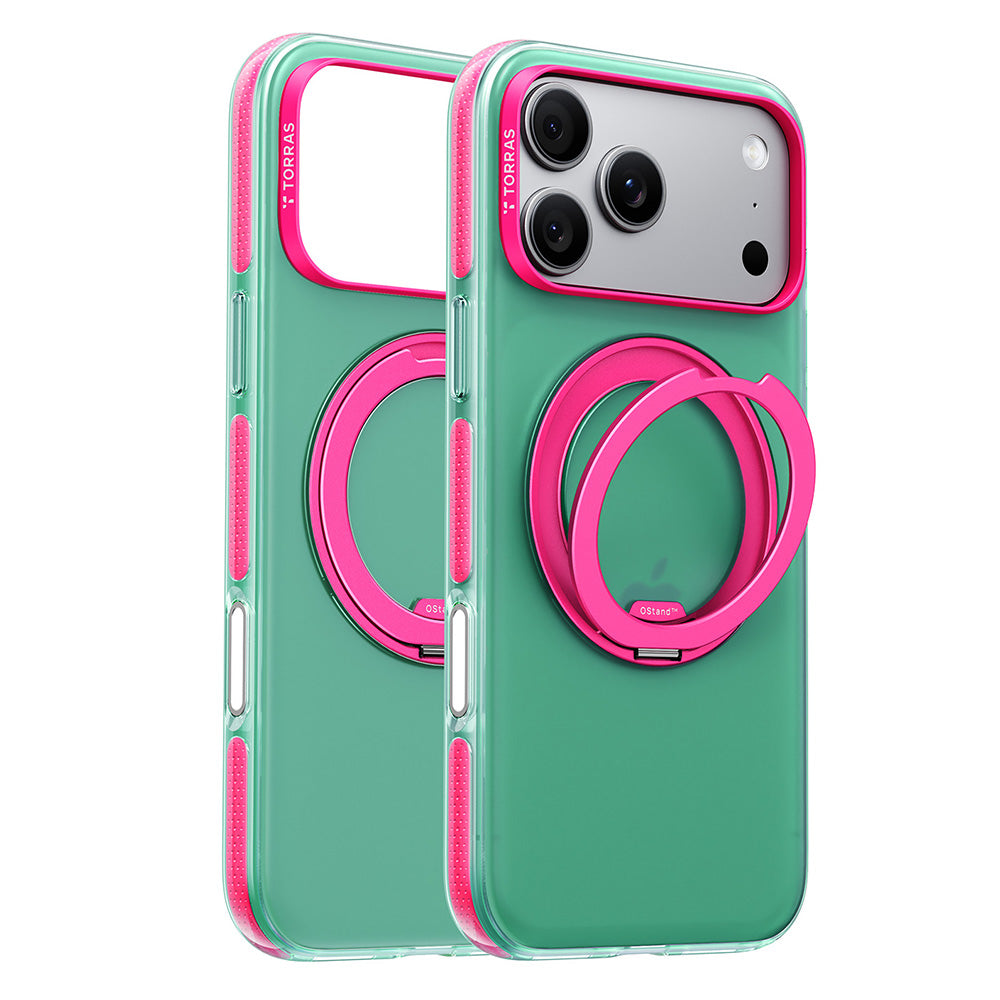 Capa MagSafe para Apple iPhone 18 Pro / 17 Pro, Torras, Ostand O3 Hue, Verde