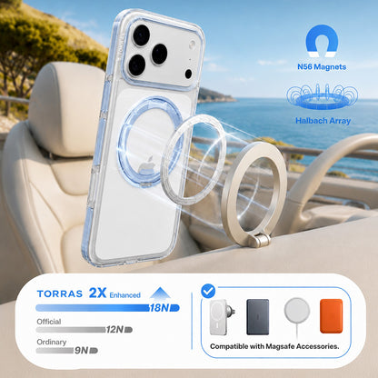 Capa MagSafe para Apple iPhone 18 Pro / 17 Pro, Torras, Ostand O3 Light, Azul